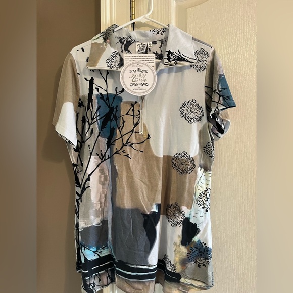 Parsley & Sage NEW Top Womens Large Multicolor Art to Wear boho earthy y2k - Picture 1 of 5